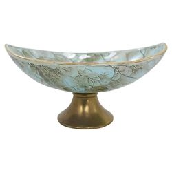 Vintage Mid-Century Delft Pedestal Bowl