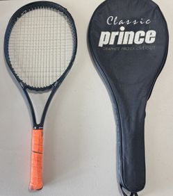 Prince CTS Thunderstick 110 Graphite Tennis Racquet 4 1/8 L1 Blue With Cover