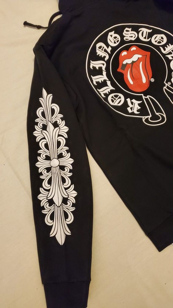 Chrome Hearts Hoodie Rolling Stones Exclusive Red Tongue for Sale