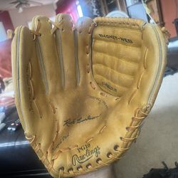 Rawlings 12” Adult Baseball Softball Glove Genuine Leather Signature Model Pg10 Excellent Condition Lefty Thrower LHT 