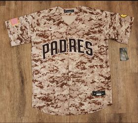 San Diego Padres Camo Jersey Desert Mens L Large Stitched New