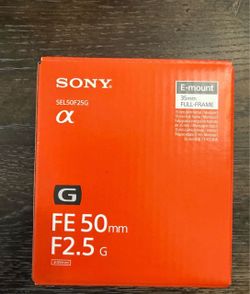 Sony FE 50mm F2.5 G Lens - Mint Condition with Sony Warranty
