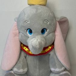 Disney Store Original Authentic Dumbo Elephant Plush Stuffed Animal 16" Tall