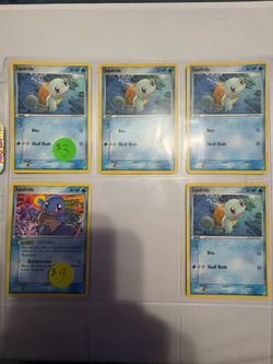 Squirtle vintage pokemon card lot