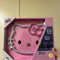 hello kitty led wall art
