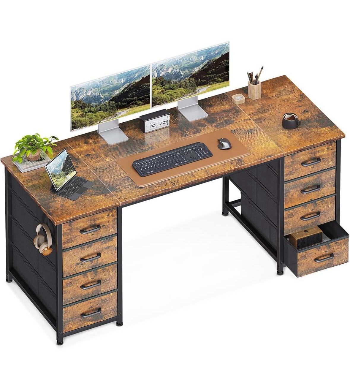 Brown 55 Inch Desk