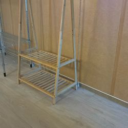 Oak Wood Garment Rack 