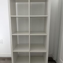 IKEA KALLAX SHELVING UNIT BOOKCASE STORAGE HOME FURNITURE WHITE (2X4 Rectangle)