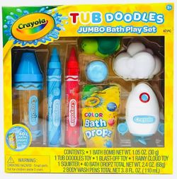 Crayola Tub Doodles 47-Piece Jumbo Bath Play Set (Ages 3+)