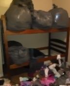 Used 2 twin beds bunk beds no mattress