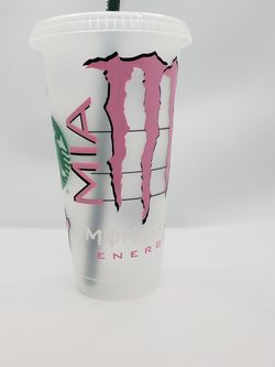 Monster inspired reusable starbucks cup