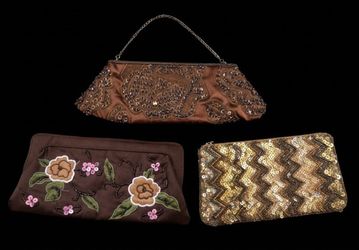 Beaded Sequin Evening Clutch Bags - Set of 3