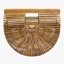 Bamboo Handbag Handmade Large Tote Bag Straw Beach Bags Beach Purse Size