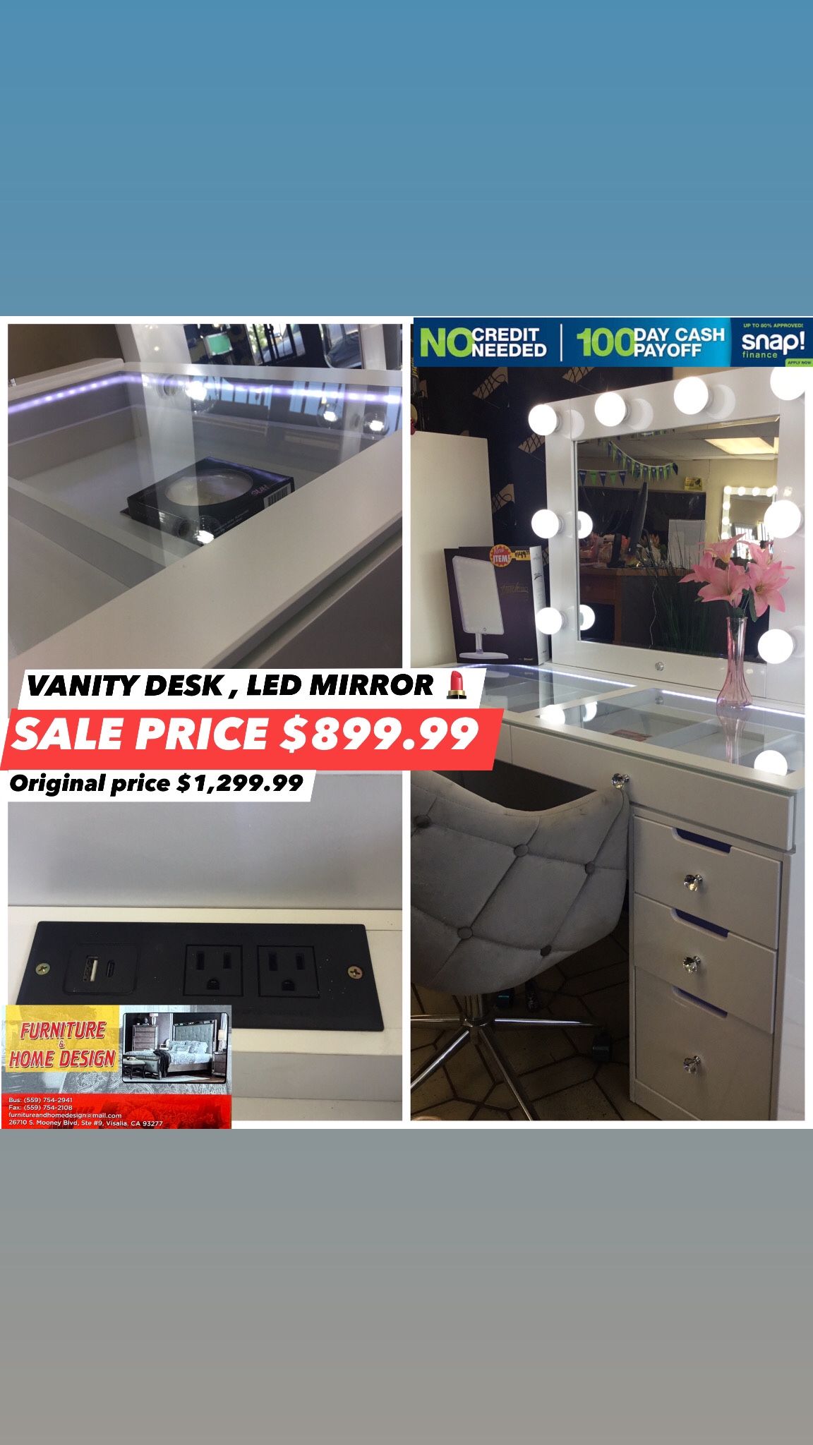 Vanity Desk With Mirror