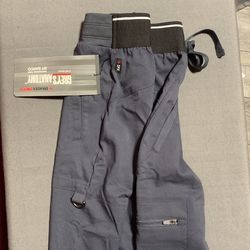G reys Anatomy Spandex Stretch 3 iPocket Logo Waist Cargo Pants STEEL SMALL $32
