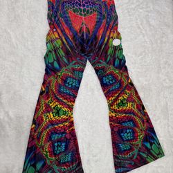 New 1x stretchy flair tye dye leggings pants festival rave boho raver hippie