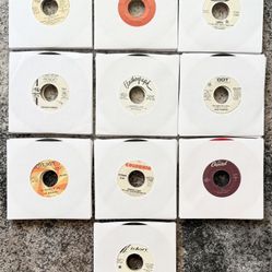 Amazing Lot Of 70 Total 60s-80s Promo And Small Label Country 45s