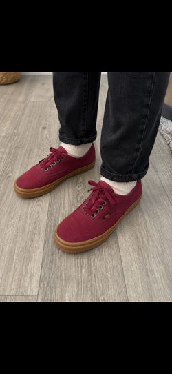Vans maroon with gum sole