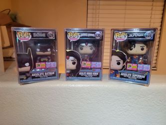 2026 SDCC FUNKO POP Set of 3 Absolute: Batman / Superman / Wonder Woman