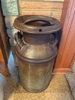 Vale Cream Galvanized Container