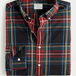 J.CREW mens long sleeve button down tartan plaid dress shirt - small