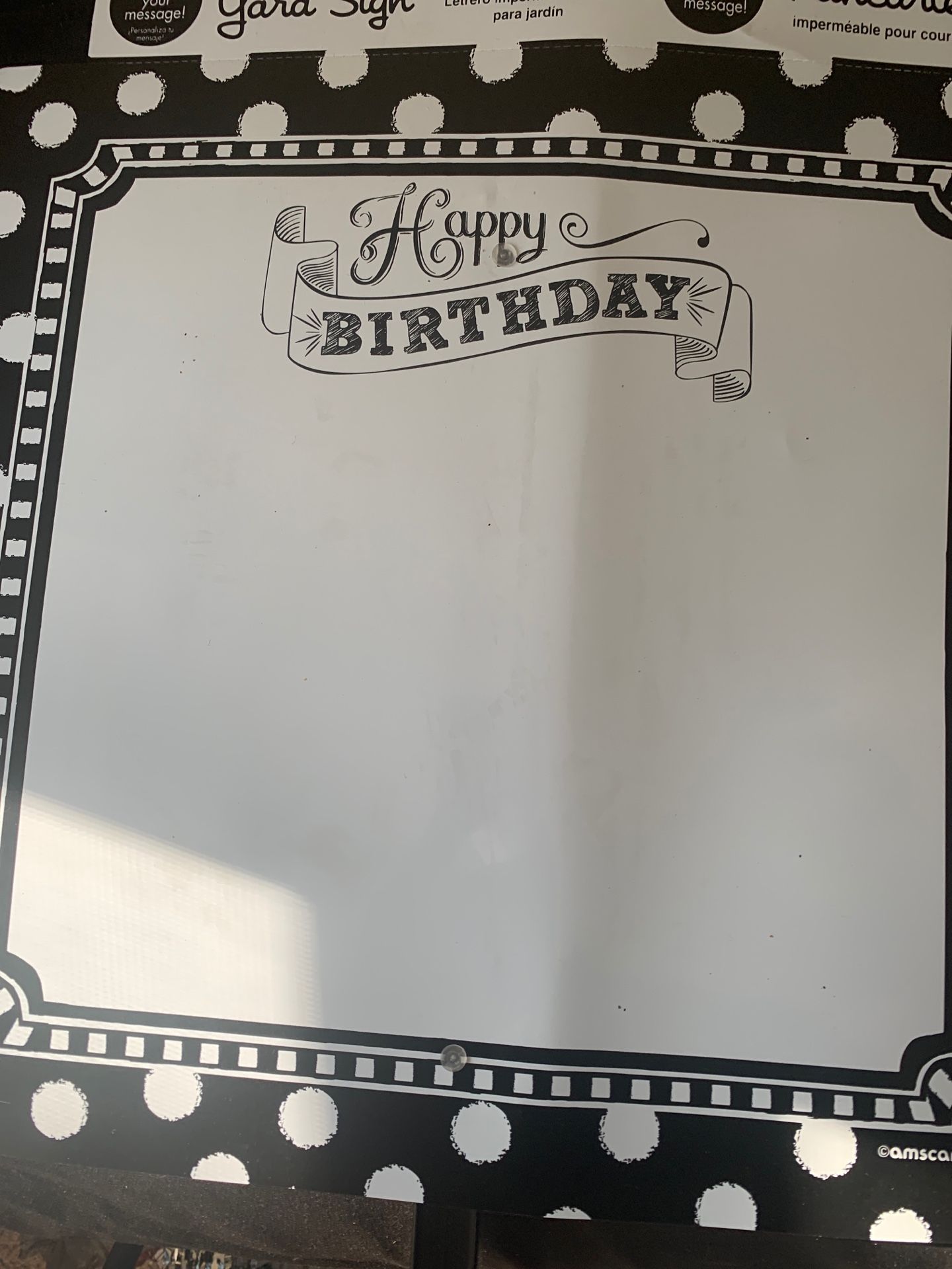 Happy birthday yard sign