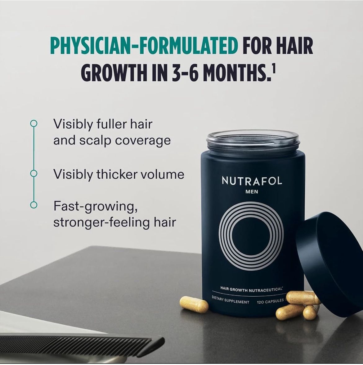 Nutrafol Men’s Hair Growth Supplements.