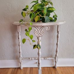 Carved Wood Side Table