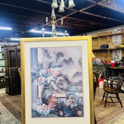 Custom Framed Lena Liu Artwork H-41” W-32”