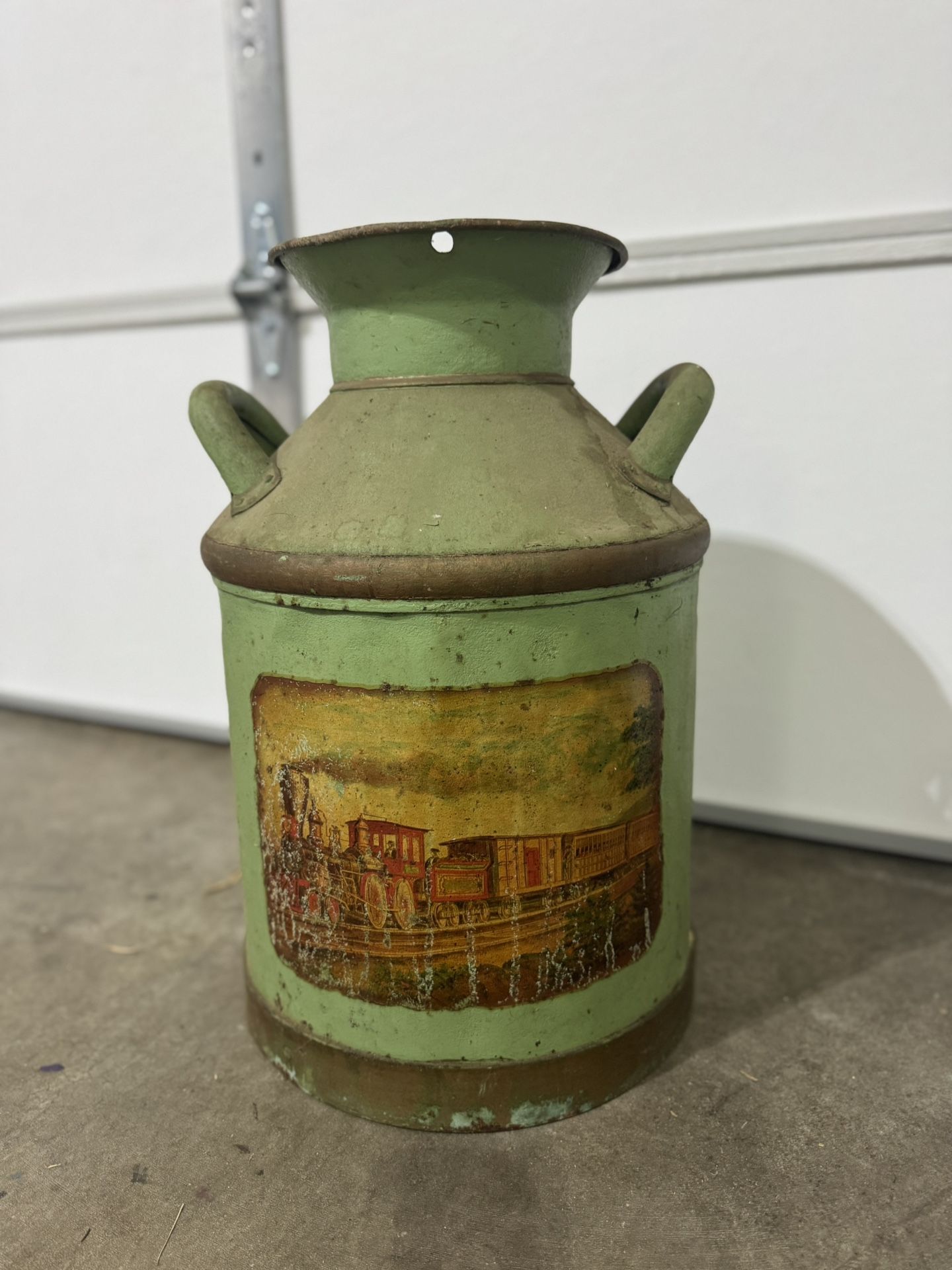 Antique/vintage Green Milk Jug