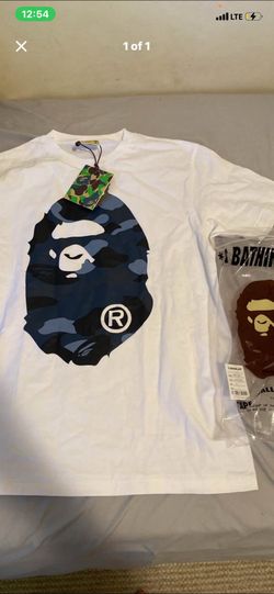 Size medium navy blue bape shirt
