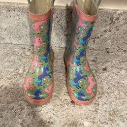 Girls Unicorn Rain Boots