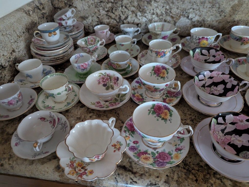 $15 Each - Vintage Bone China Tea Cups From England