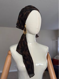 Modal scarf leopard print