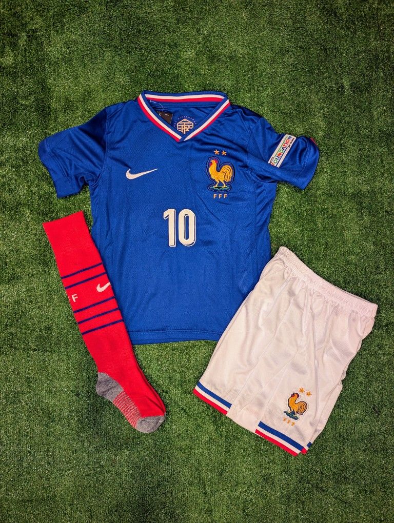 France Home  Jersey 2024/25 France Jersey Mbappe Jersey France Kids Jersey