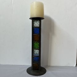 Colorful Candle Holder with Candle 
