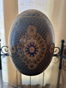 Vintage Hand painted Ceramic Egg