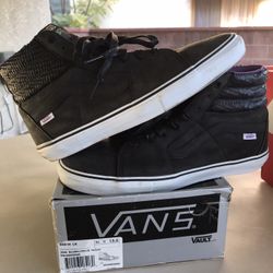 Worn Mens Sz 13 Vans Vault Black Sk8 Highs