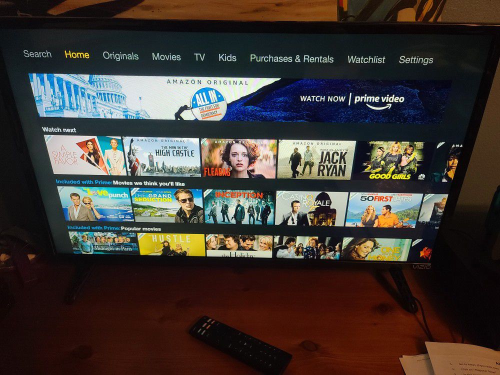 Vizio 32 inch smart tv with remote and power cable