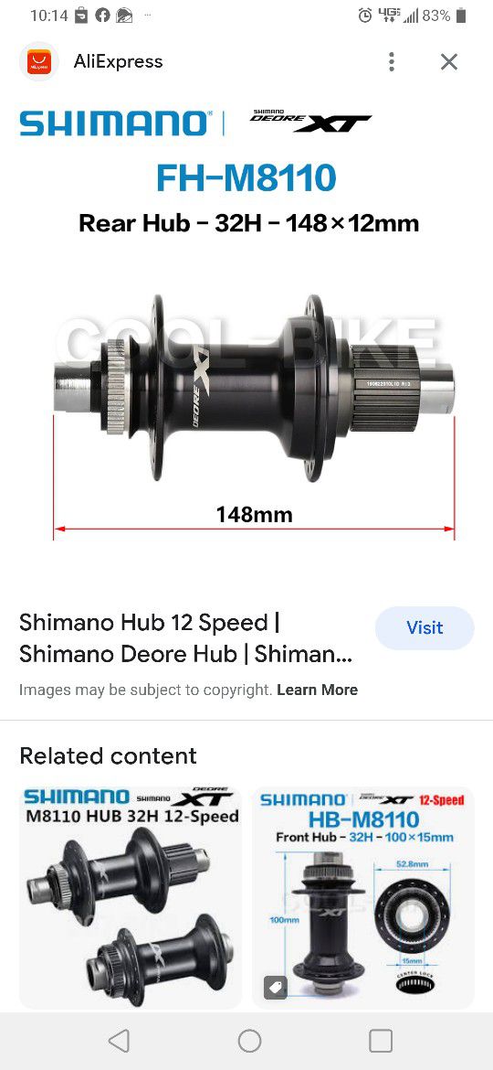 *NEW shimano wheel with 12 speed hub