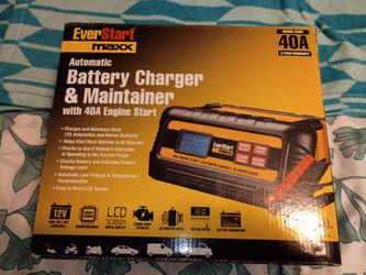 EVERSTART BATTERY CHARGER AND MAINTAINER ,NEW CONDITION IN THE BOX ASKING $30 CASH.
