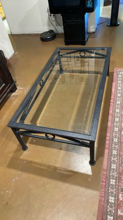 Iron Wrought Glass Table