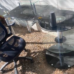 Desk and chair