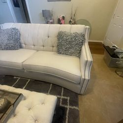 White NFM SOFA & Ottoman $450