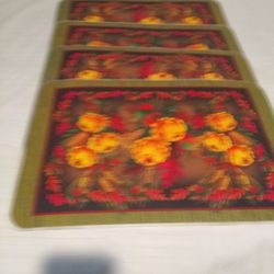 four Place mats double Sided 17 inches width x 12 inches Tall