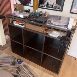 Custom DJ Turntable Console / Vinyl Record Storage Cabinet
