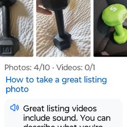 2 Dumbells 1 8lb Metal & 1 5lb Neoprene