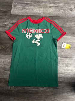 Girls México Snoopy Peanuts Soccer Futbal shirt XS