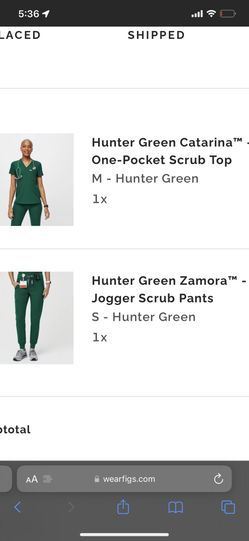 Figs Scrub Set In Limited Edition Color Hunter Green