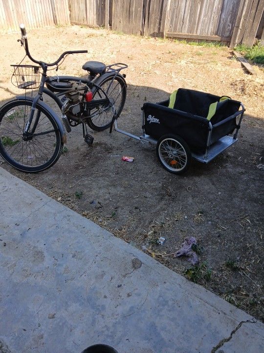 Custom 24 Inch Huffy With The Big 100cc Gasoline Motor
